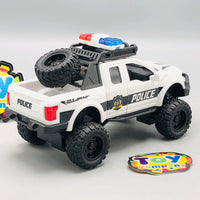 1Pc ABS Inertial Police Ford Raptor Model With Light & Sound