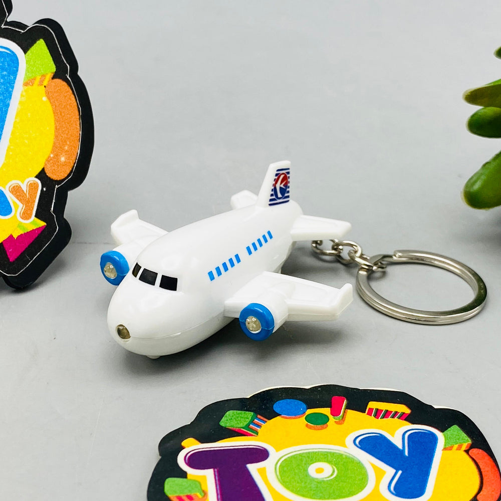 1Pc Airplane Model Keychain With Light & Sound