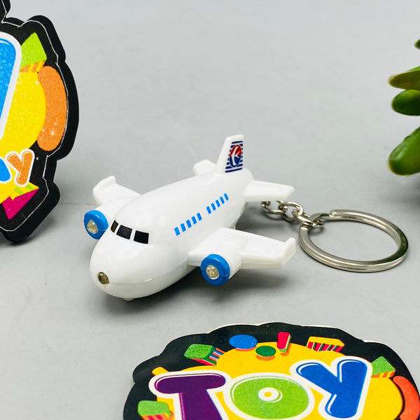 1Pc Airplane Model Keychain With Light & Sound