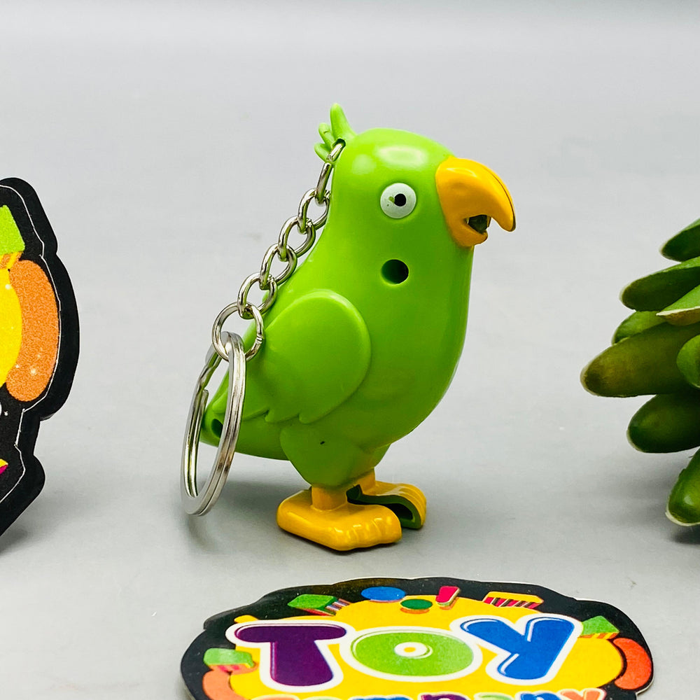 1Pc Cute Parrot Keychain With Light & Sound