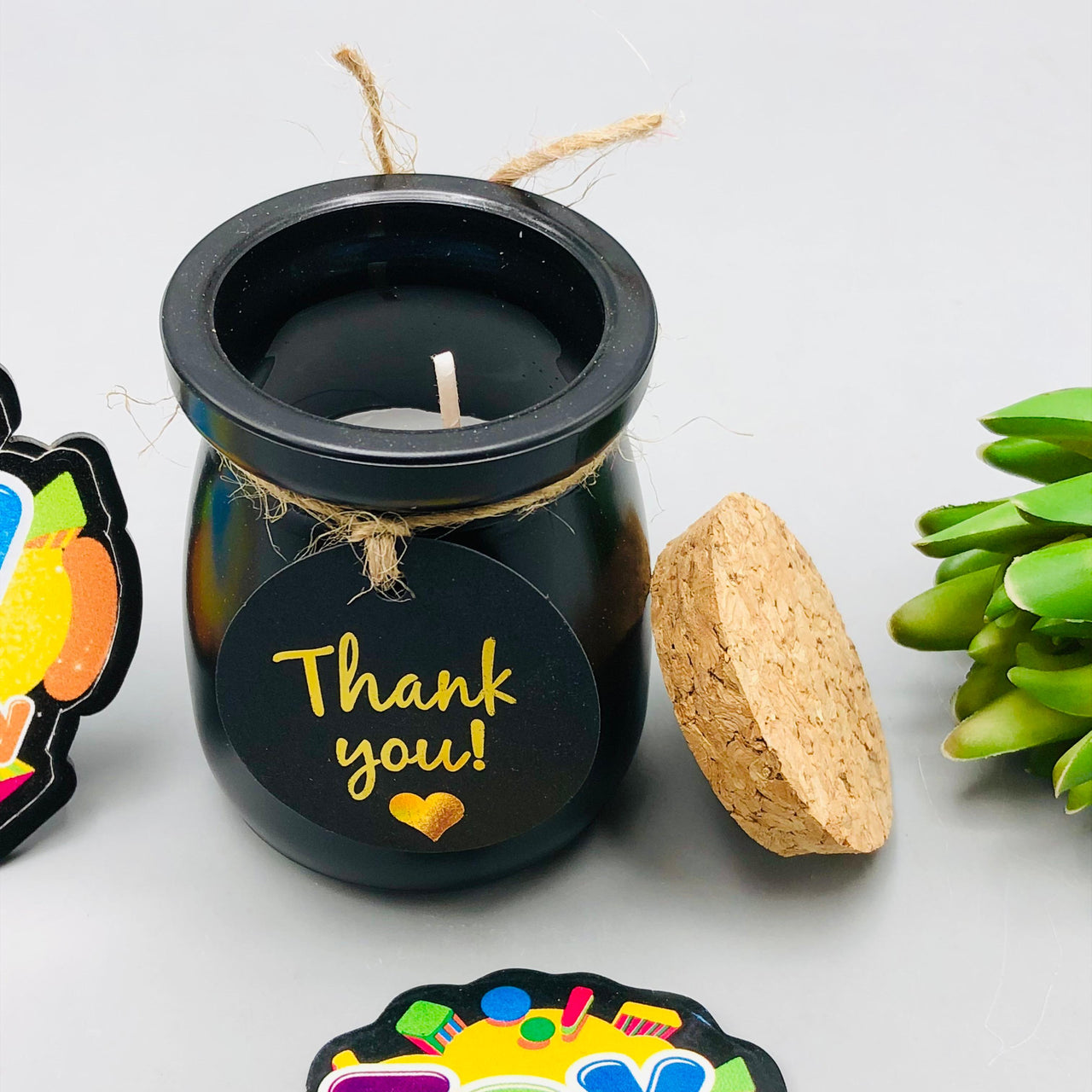 1Pc Home Aroma Scented Candle - Black