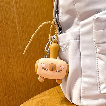 1Pc Silicon Capybara Keychain With Sound 