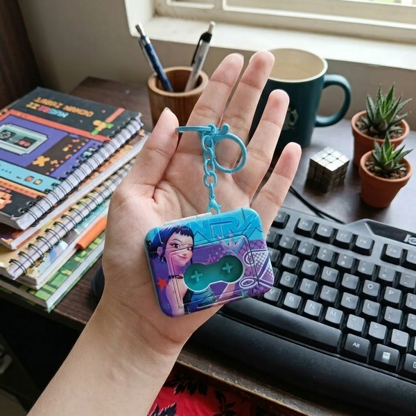1Pc Mini Musical Cassette Keychain