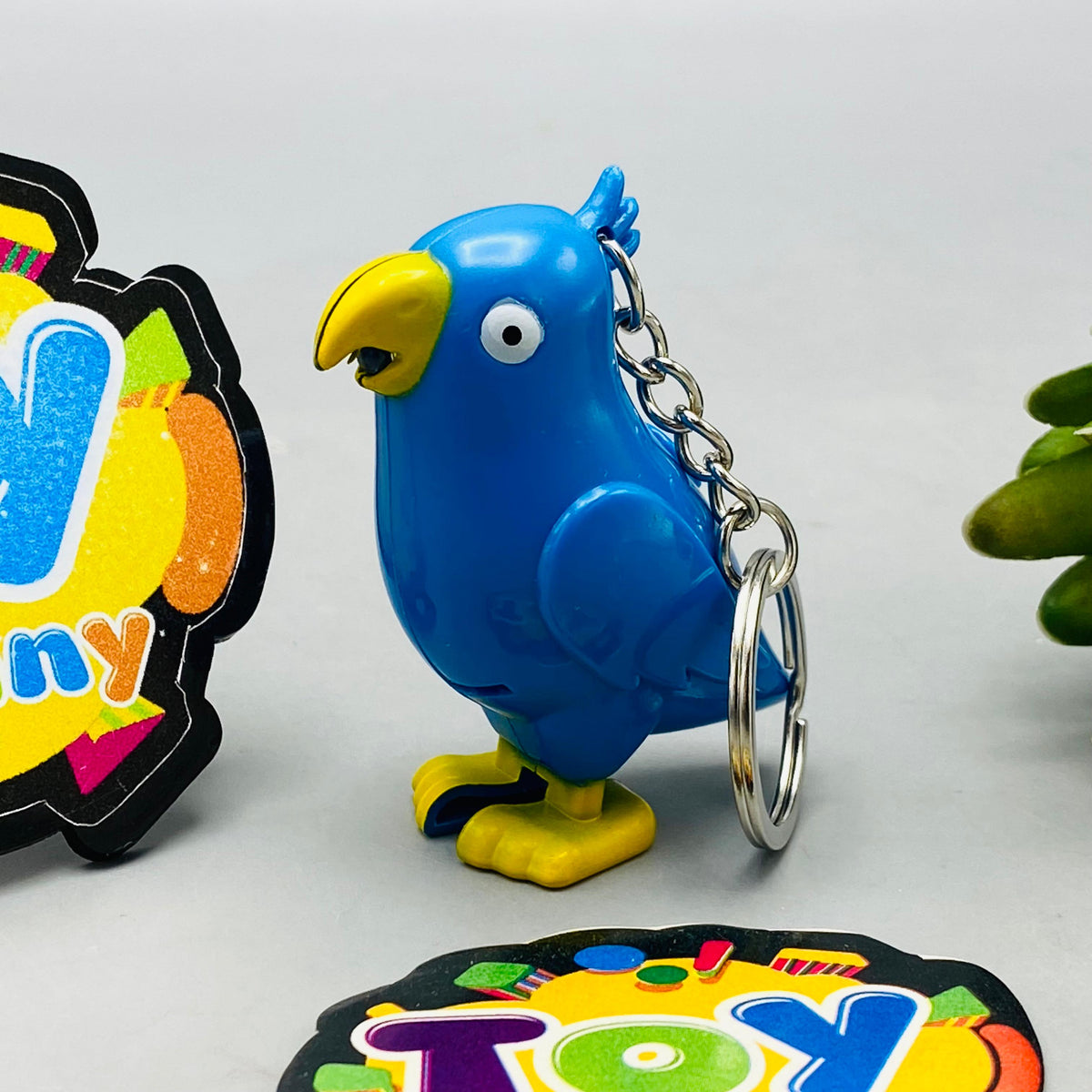 1Pc Cute Parrot Keychain With Light & Sound