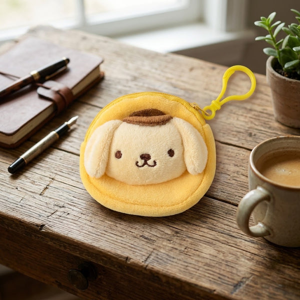 1Pc Premium Plush Puppy Keychain Coin Pouch