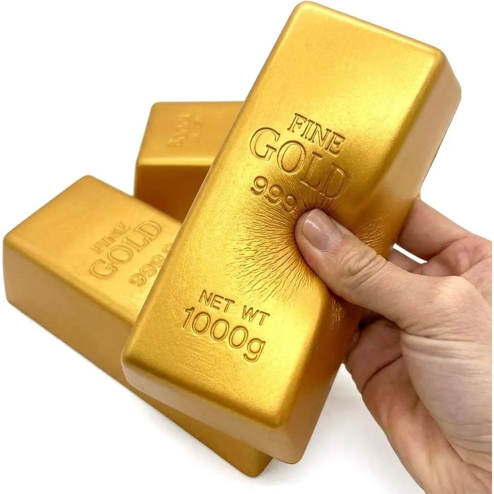1Pc Soft Squishy Gold Stress Relief Toy