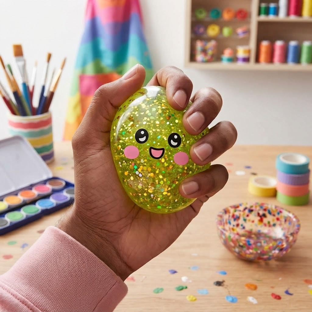 1Pc Squishy Glitter Dumpling Toy
