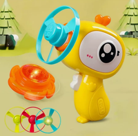 2in1 Fun Gun Flying Saucer & Top Spin Launcher Toy