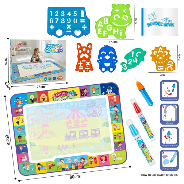 DIY Magic Water Canvas Painting Play Mat