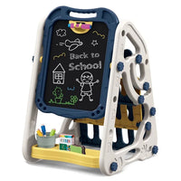 90cm Multi-functional Artistic Drawing Board With Book Shelf - Blue