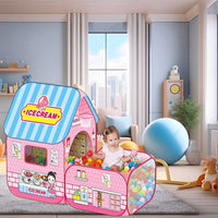 Pop-up Ice Cream Tent House For Kids With 5 Balls
