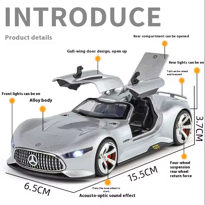 1:32 Diecast Mercedes Vision GT Model Car
