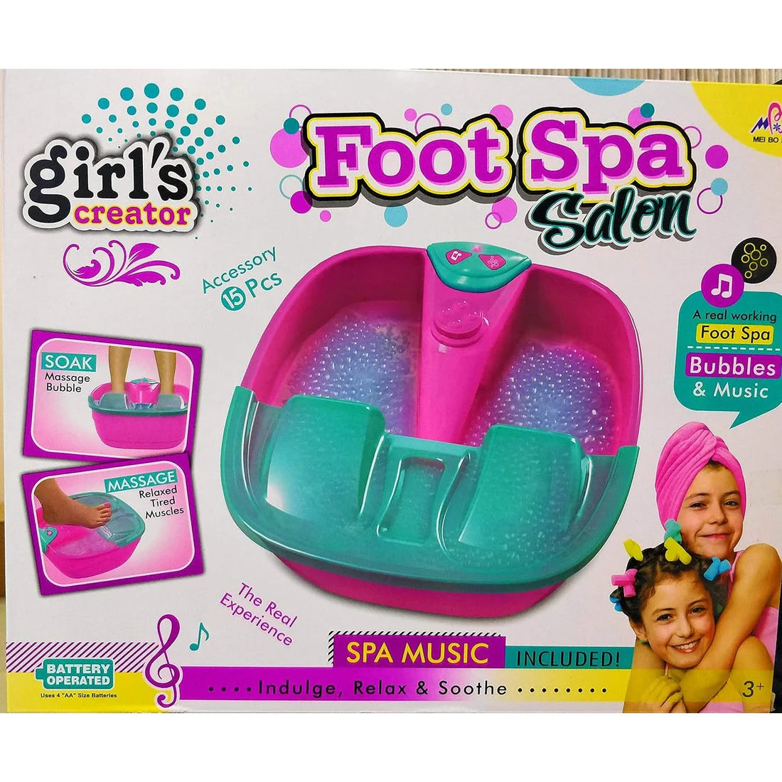 17Pcs Realistic Girls Massaging Foot Spa With Music