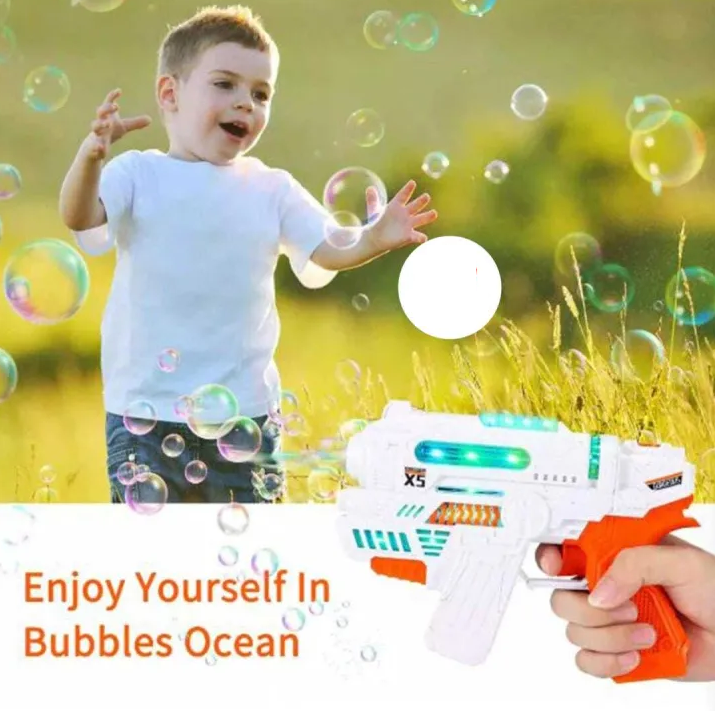 Battery Operated Colorful Bubble Gun With Light & Music