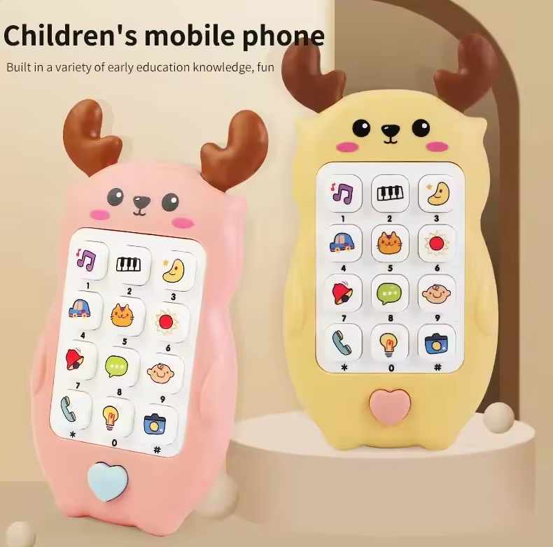 Kids Deer Design Puzzle Mobile Phone With Lights