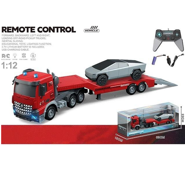 1:12 RC Large Benz Actros Transport Semi-Trailer With Car