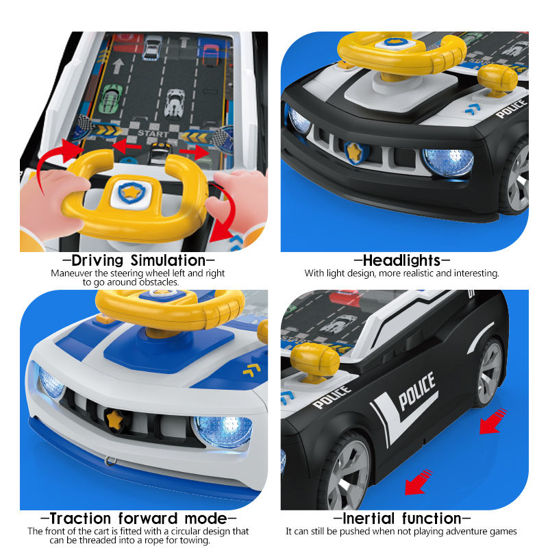 Police Adventure Racing Car Musical Steering Wheel