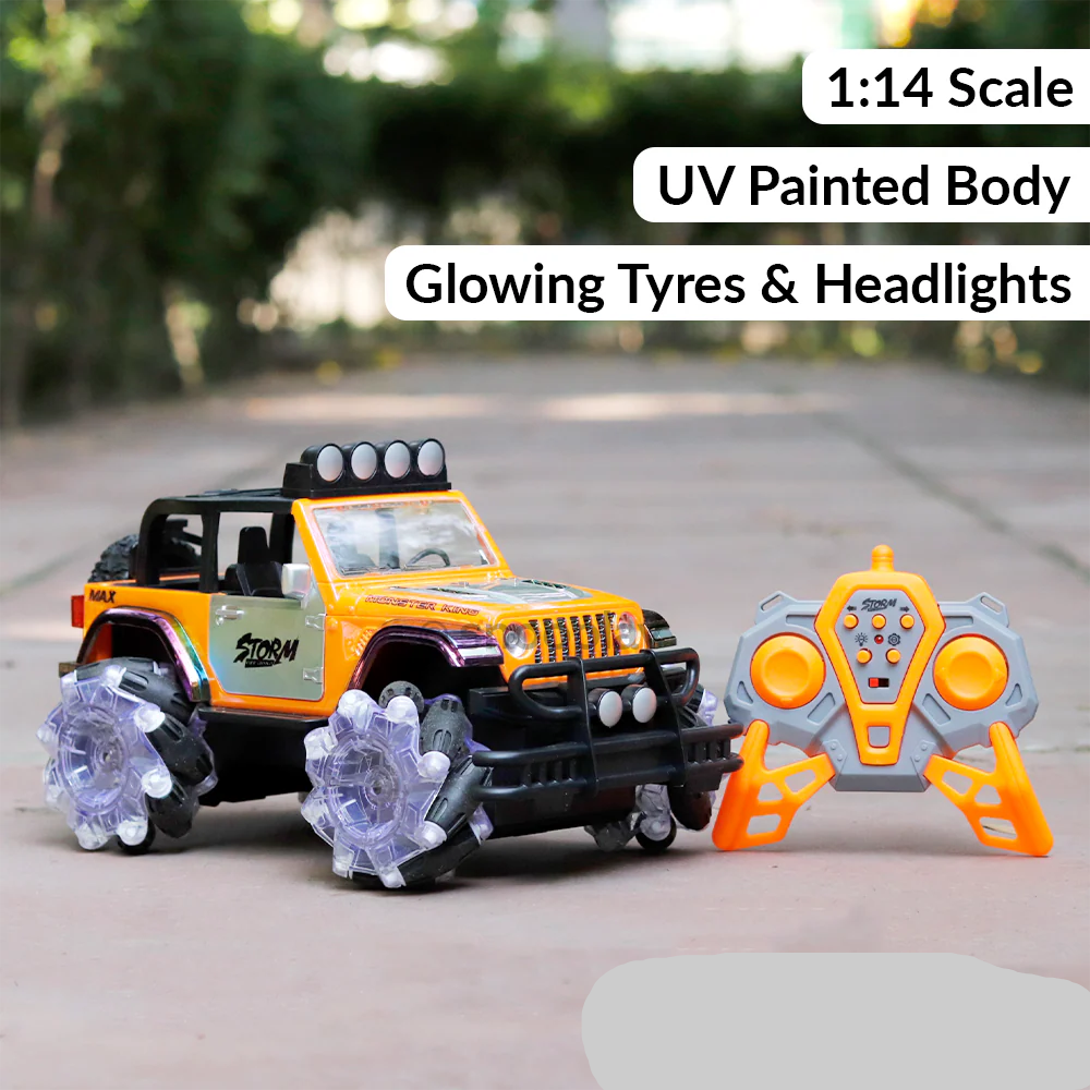 1:14 RC 2.4G Storm Stunt Jeep With Colorful Lights