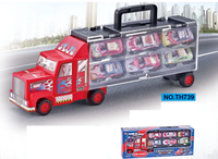 Inertial Transport Truck With 6Pcs Diecast Cars