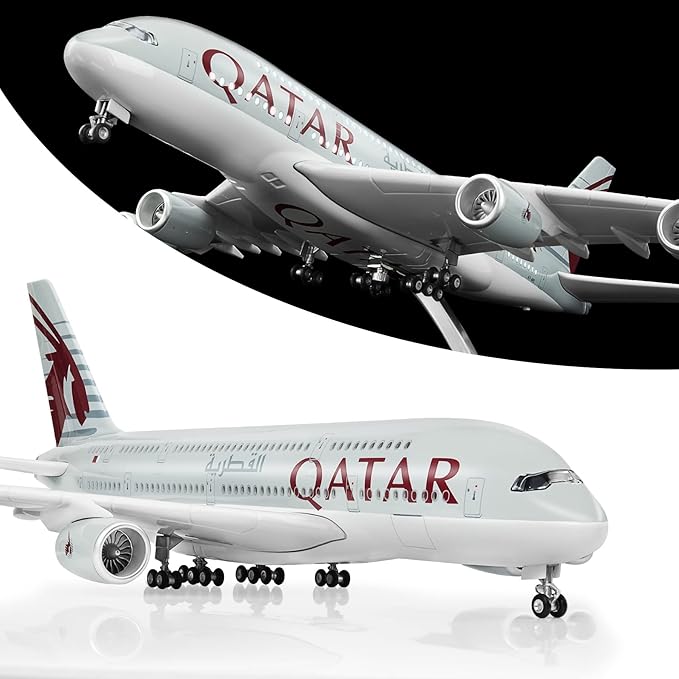 1:160 Diecast Qatar Airways A380 Plane Model