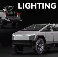 1:24 Diecast Tesla Pickup Truck Model With Trailer