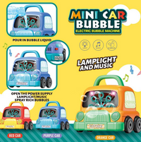 Electric Mini Car Automatic Colorful Bubble Machine