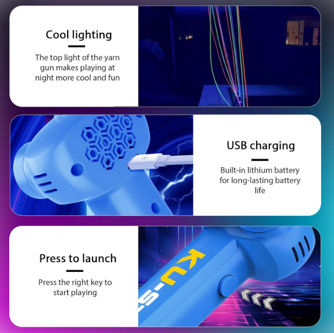 Rechargeable Glow In The Dark Rope Shooter