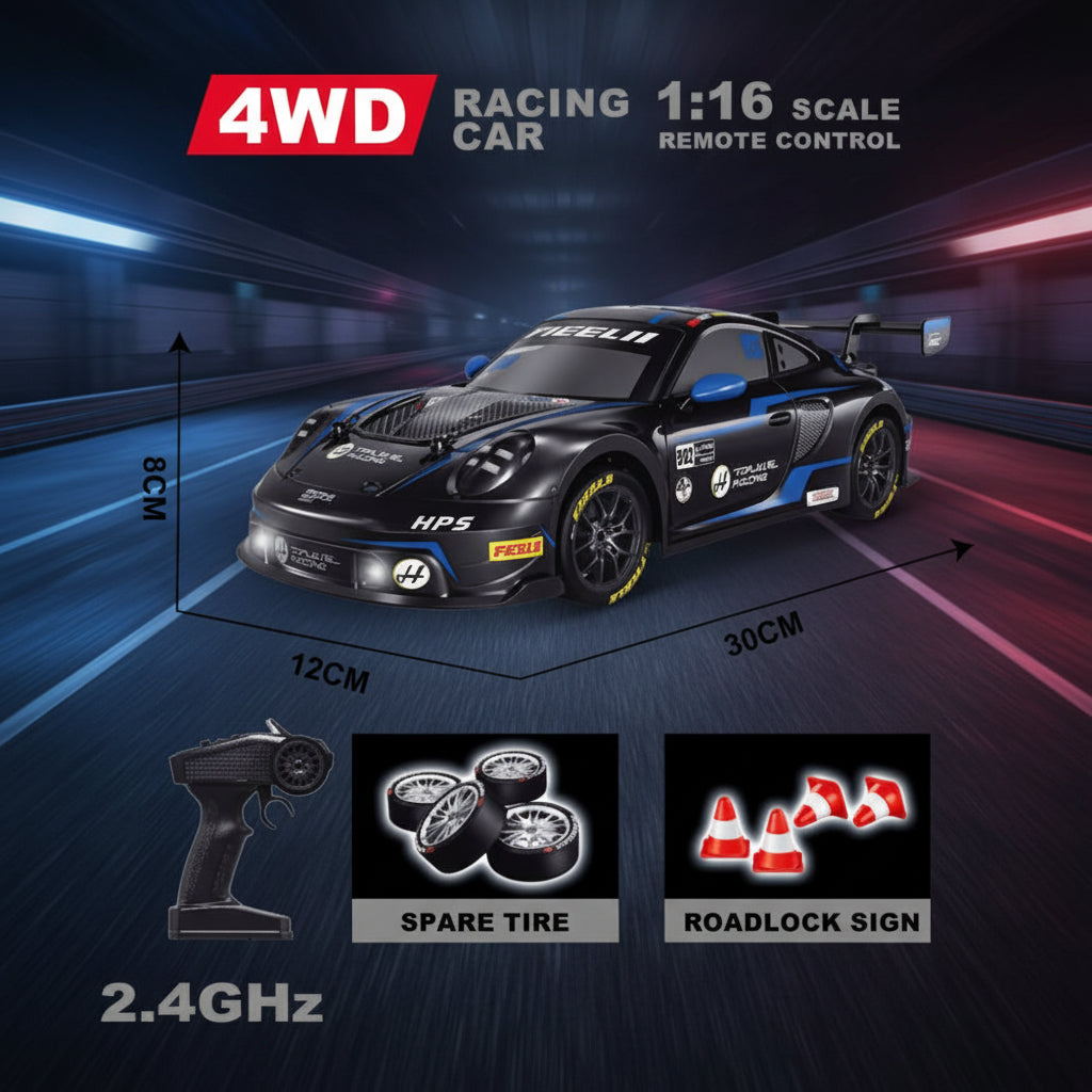 1:16 Remote Control 4WD Porsche Drifting Car