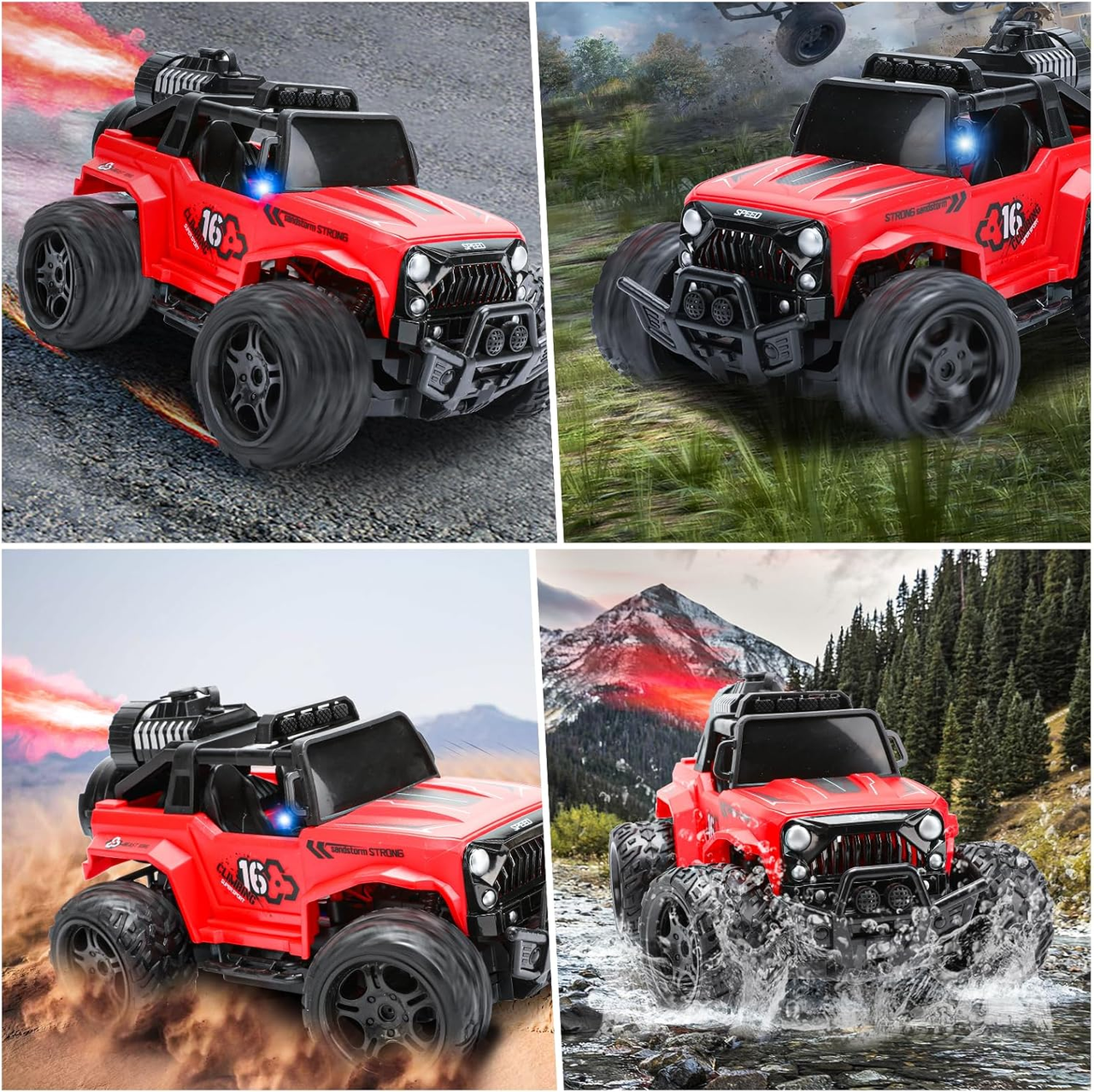 1:16 Remote Control Climbing Truck With Smoke