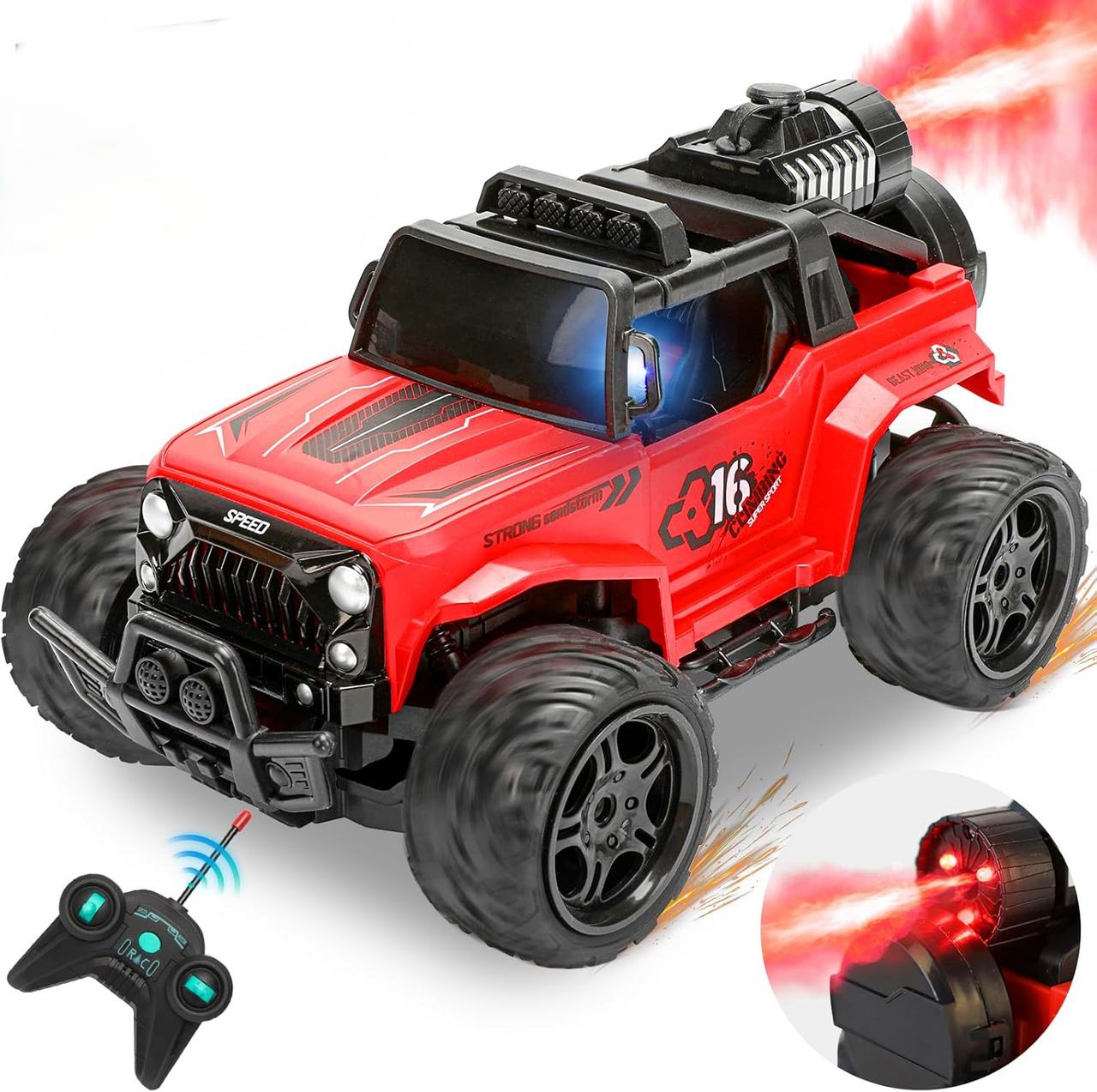 1:16 Remote Control Climbing Truck With Smoke