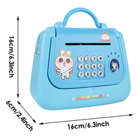 Girls Handbag Design Piggy Bank - Blue