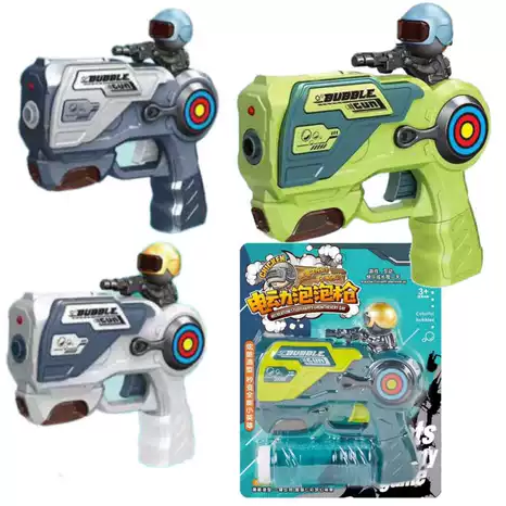 Electric Cool Lighting Space Bubble Gun With Sound