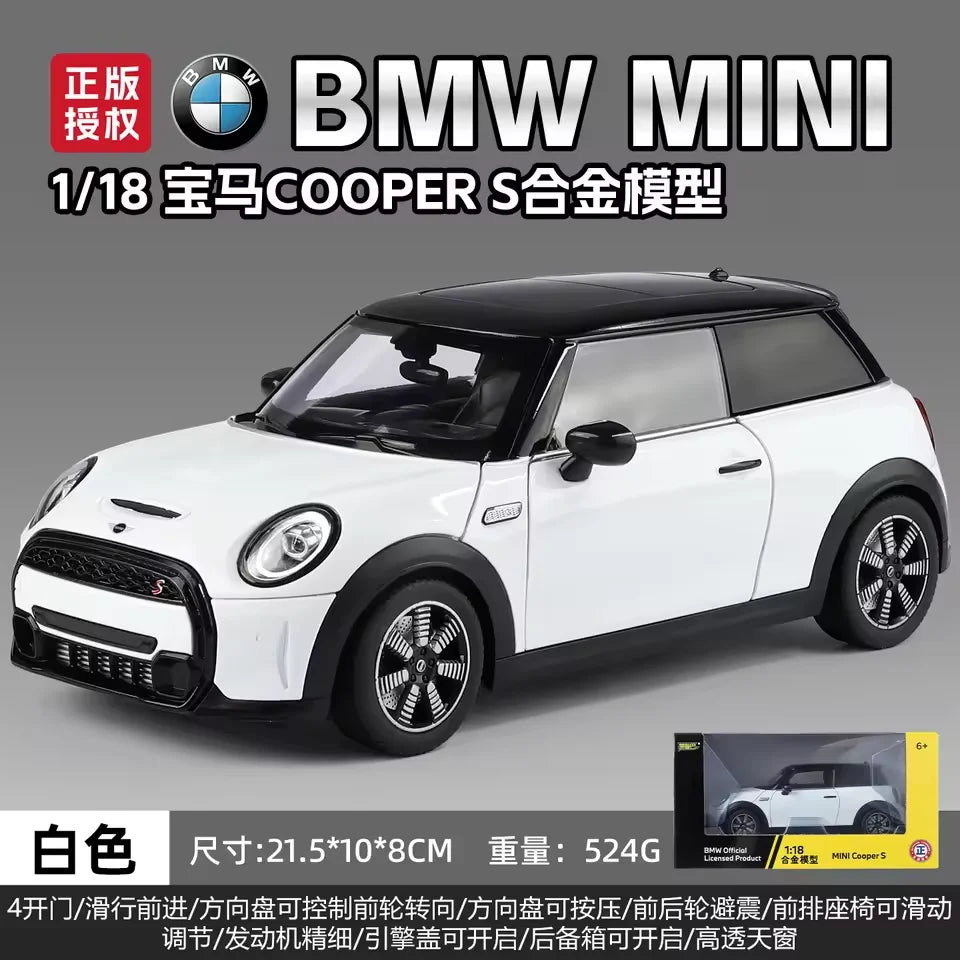 1:18 Diecast Mini Cooper S Official Licensed Model - White