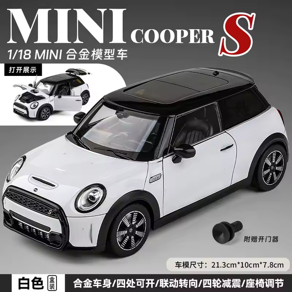 1:18 Diecast Mini Cooper S Official Licensed Model - White