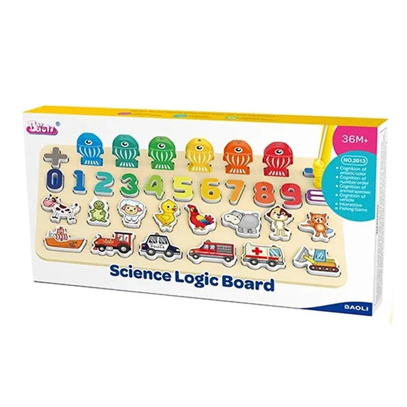 Wooden Multi-functional Montessori Logic Board