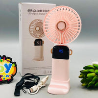 Rechargeable LED Digital Display Cooling Fan