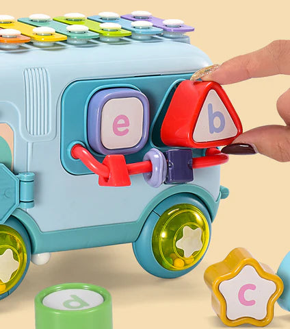 Sobebear Baby Musical Xylophone & Puzzle Bus