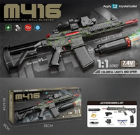 1:1 Electric M416 Gel Blaster Rifle With Light Smoke Silencer