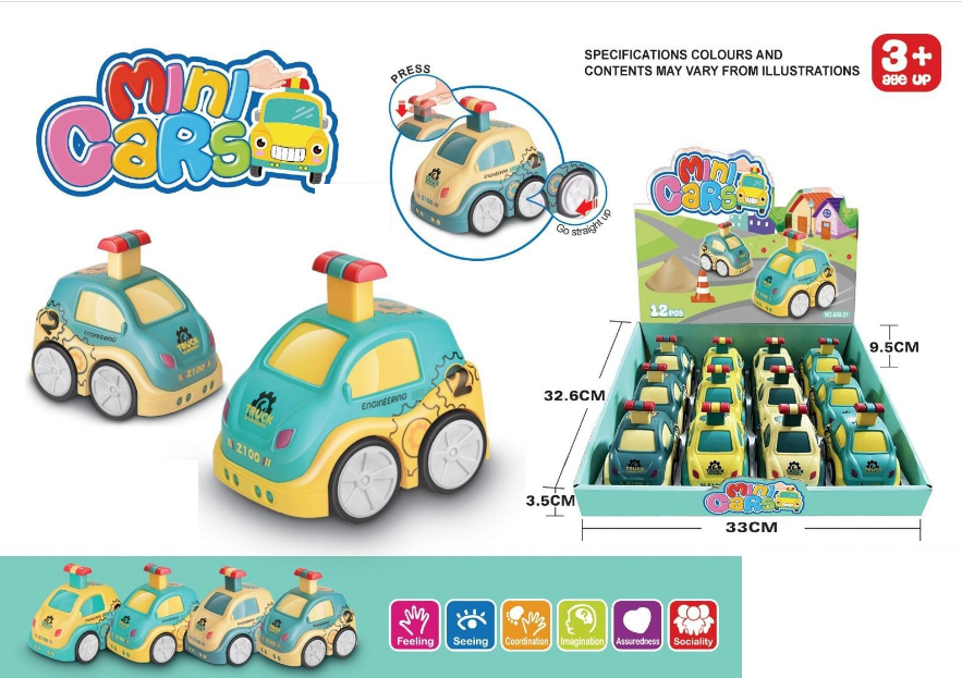Kids Press & Go Mini Car - 1Pc