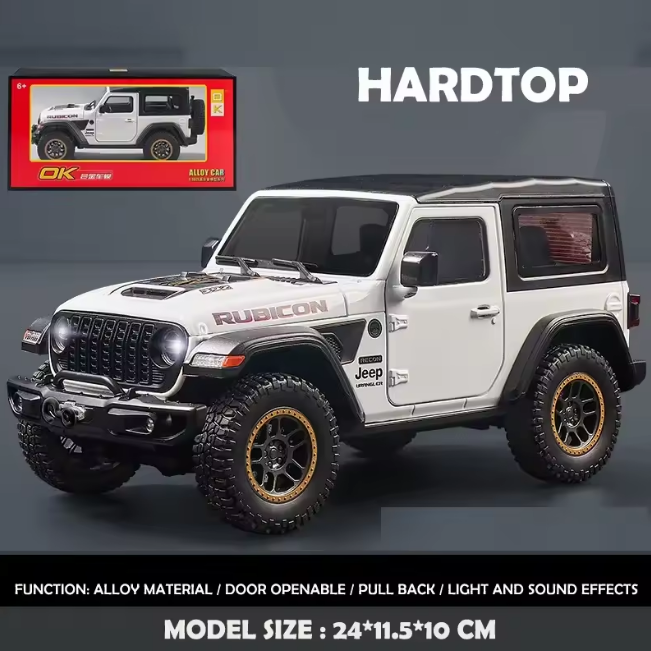 1:18 Diecast Rubicon Wrangler Jeep Model
