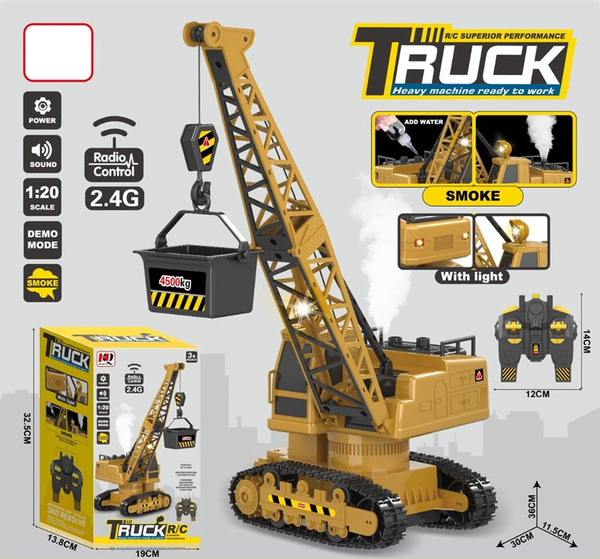 1:20 Remote Control Construction Crawler Crane With Smoke