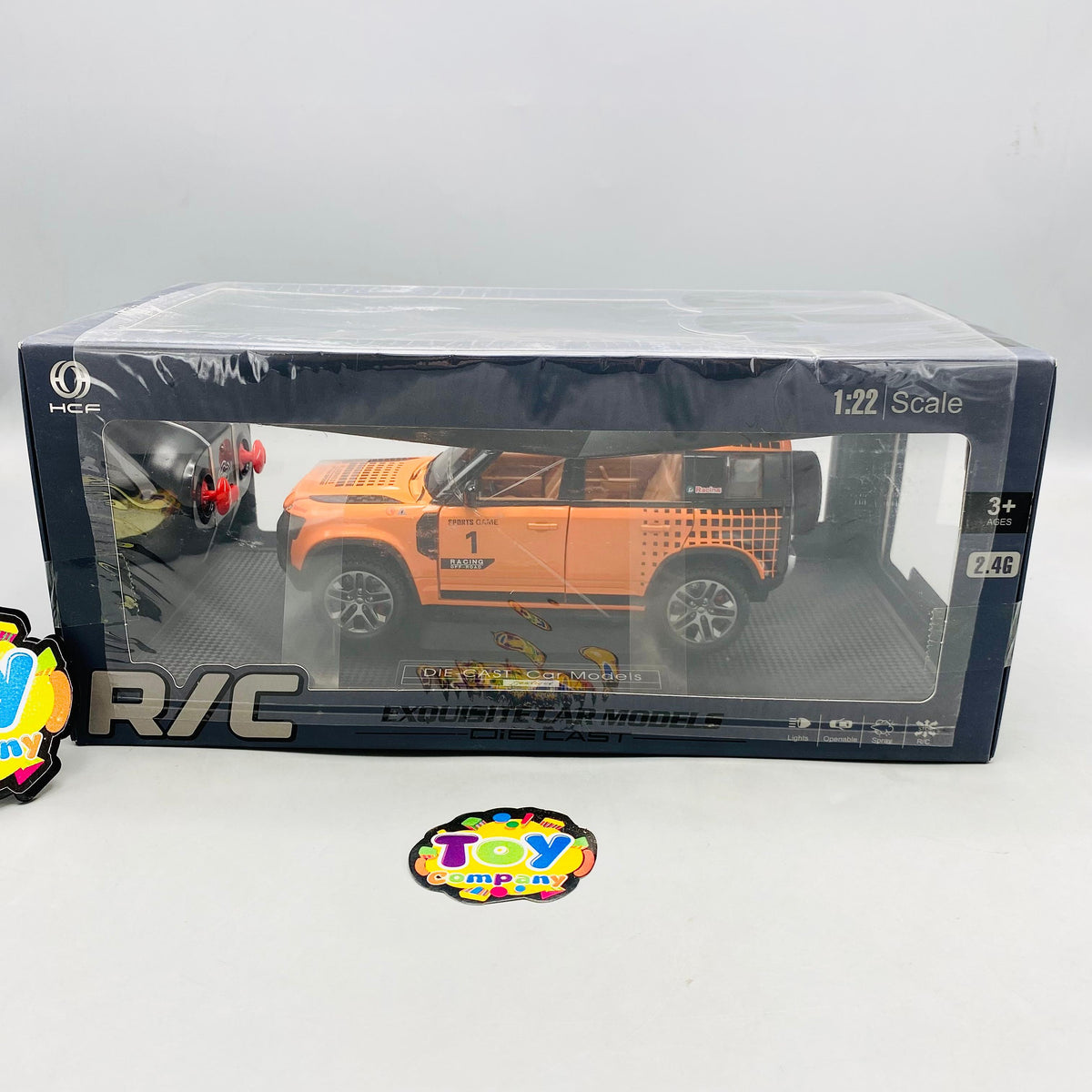 1:22 RC Diecast Wilderness Off-Road Defender Model With Smoke