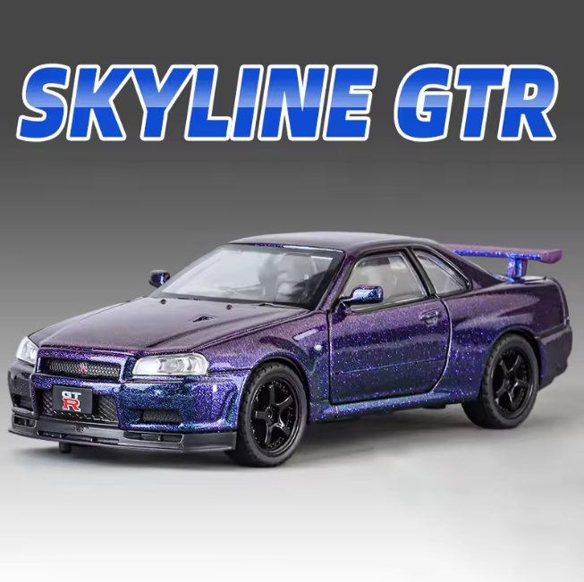 1:24 Diecast Nissan Skyline GTR-R34 Model Car