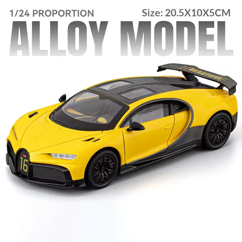 1:24 Diecast Bugatti Chiron Hypercar Model