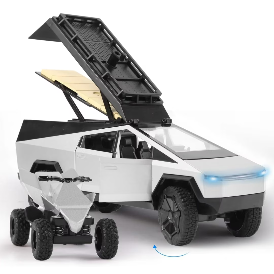 1:24 Diecast Camping Tesla Cybertruck With Bike
