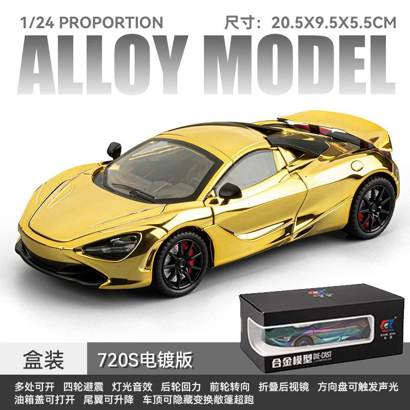 1:24 Diecast Convertible McLaren 720S Crystal Color Model