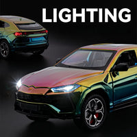 1:24 Diecast Lamborghini Urus Crystal Color Model Car