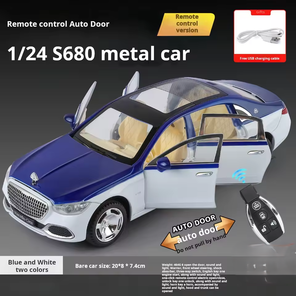1:24 Diecast Mercedes Benz S680 Model With Key