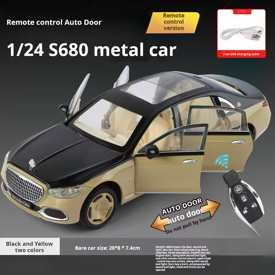 1:24 Diecast Mercedes Benz S680 Model With Key