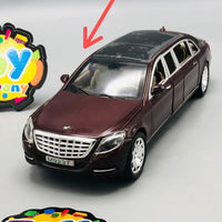 1:24 Diecast Mercedes Limousine Model Car Maroon - Minor Fault